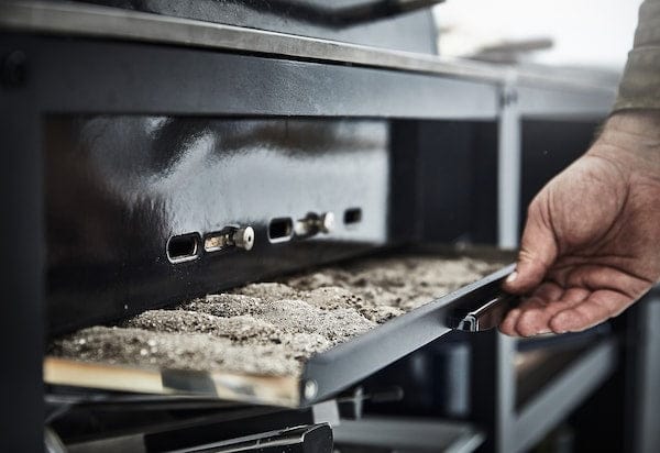 Ikea GRILLSKÄR - Charcoal barbecue w side table, stainless steel/outdoor , 93/116x61 cm