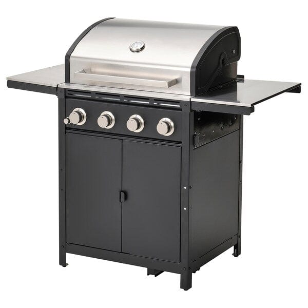 Ikea GRILLSKÄR - Gas barbecue with 2 tables, stainless steel/outdoor, 85/109/133x61 cm ,
