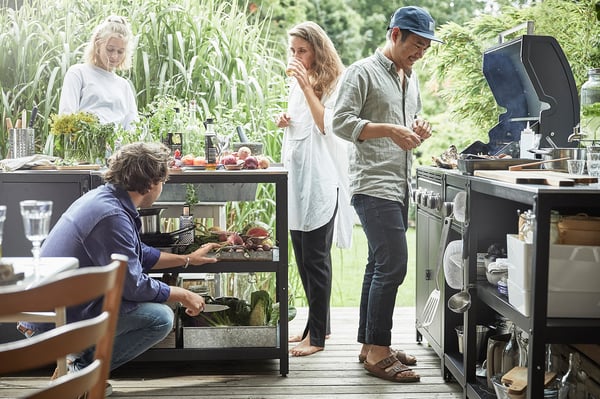 GRILLSKÄR Barbecue gas/side burner - stainless steel/outdoor 120x61 cm ,