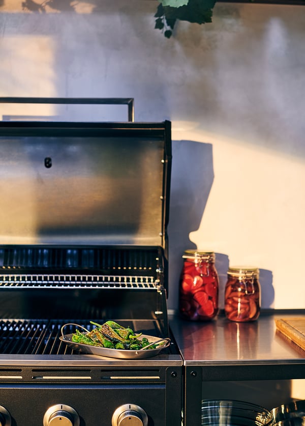 GRILLSKÄR Barbecue gas/side burner - stainless steel/outdoor 120x61 cm ,