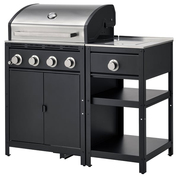 GRILLSKÄR Barbecue gas/side burner - stainless steel/outdoor 120x61 cm ,