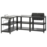 GRILLSKÄR kitchen sink ut/chrcl bbq, outdoor, stainless steel, 233x147 cm