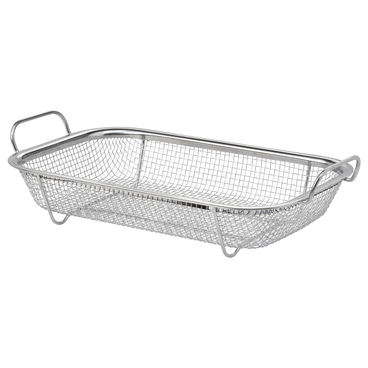 GRILLTIDER barbecue basket, stainless steel, 33x19 cm
