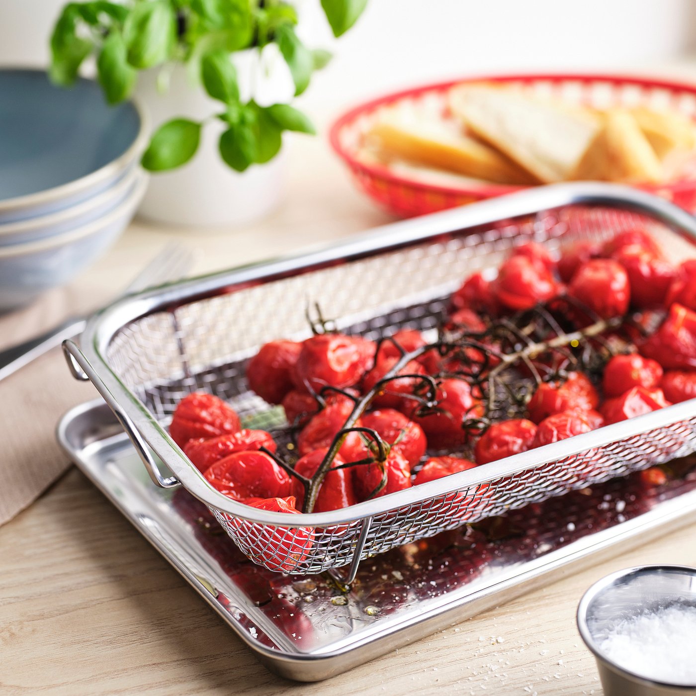 GRILLTIDER barbecue basket, stainless steel, 33x19 cm