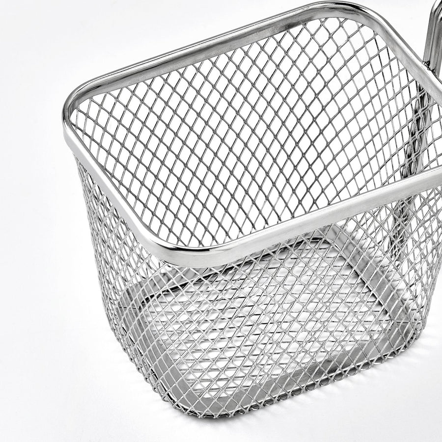 GRILLTIDER serving basket, stainless steel, 9x7x7 cm