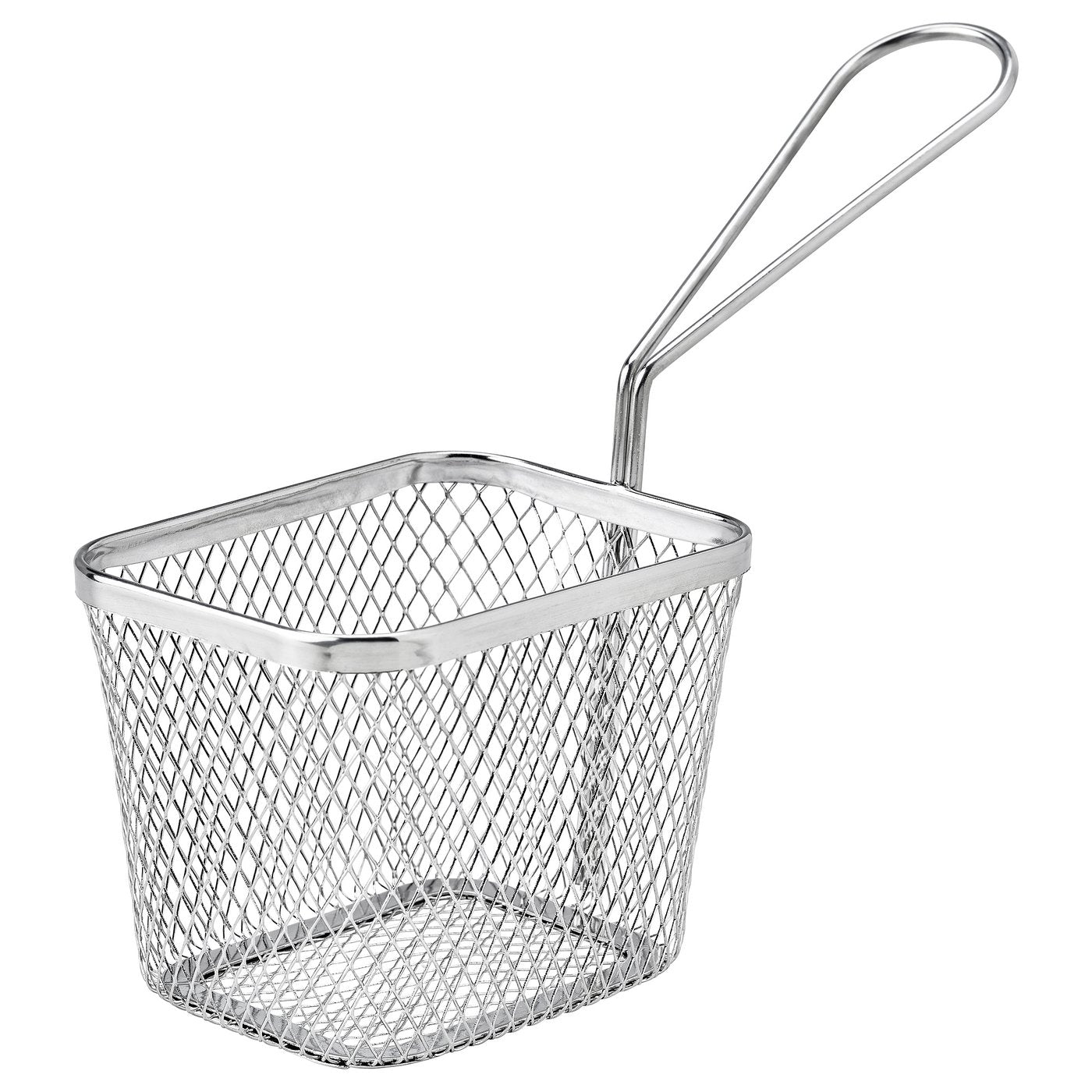GRILLTIDER serving basket, stainless steel, 9x7x7 cm
