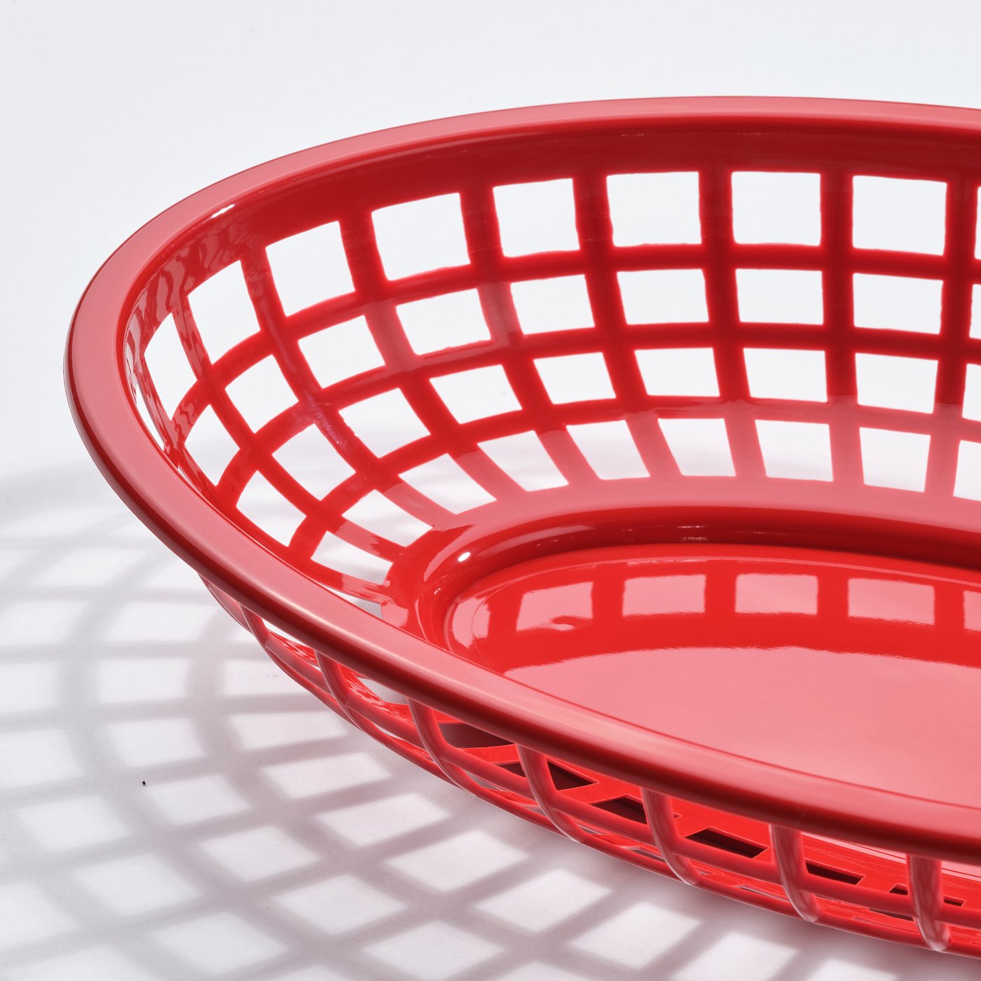 GRILLTIDER serving basket, bright red, 15.5x4.5x24 cm