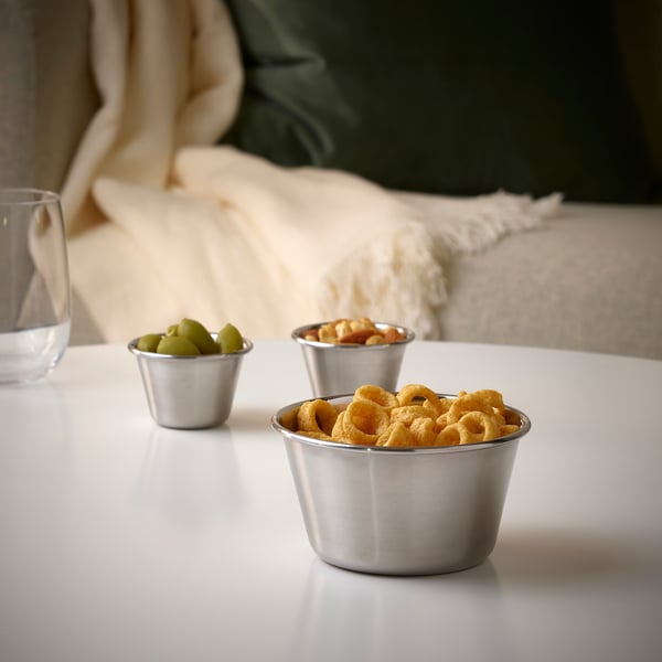 GRILLTIDER - Bowl, stainless steel, 13 cm