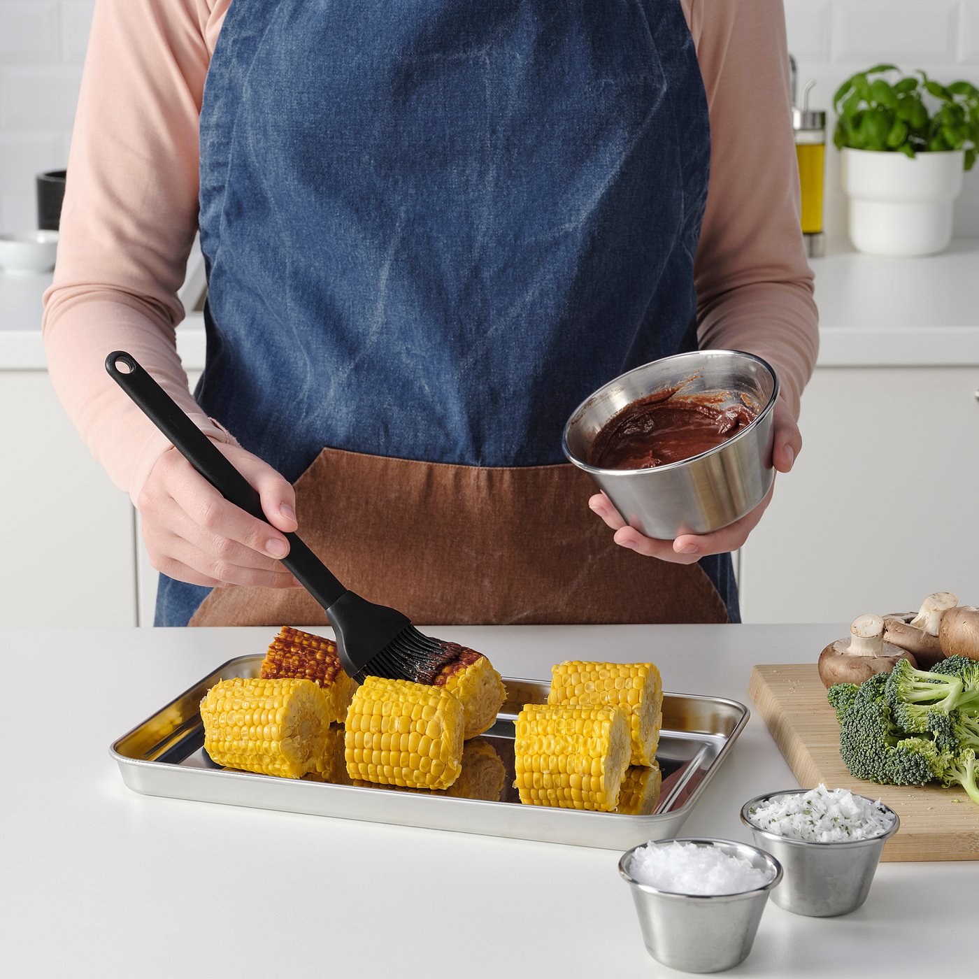 GRILLTIDER serving bowl, stainless steel, 13 cm