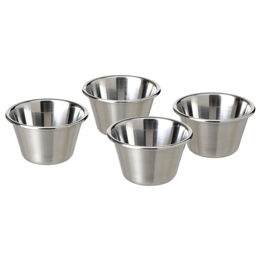 GRILLTIDER bowl for dip sauce, stainless steel, 7 cm, 4 pack