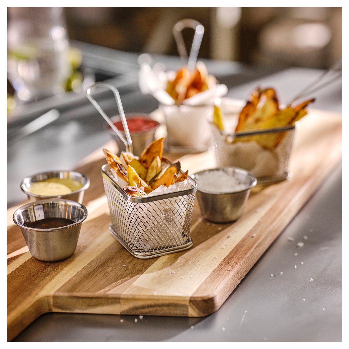 GRILLTIDER bowl for dip sauce, stainless steel, 7 cm, 4 pack