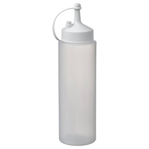GRILLTIDER squeeze bottle, white/transparent, 330 ml