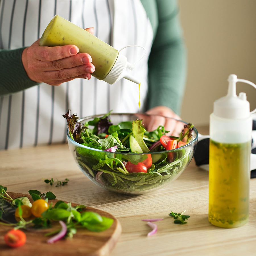 GRILLTIDER squeeze bottle, white/transparent, 5 cm