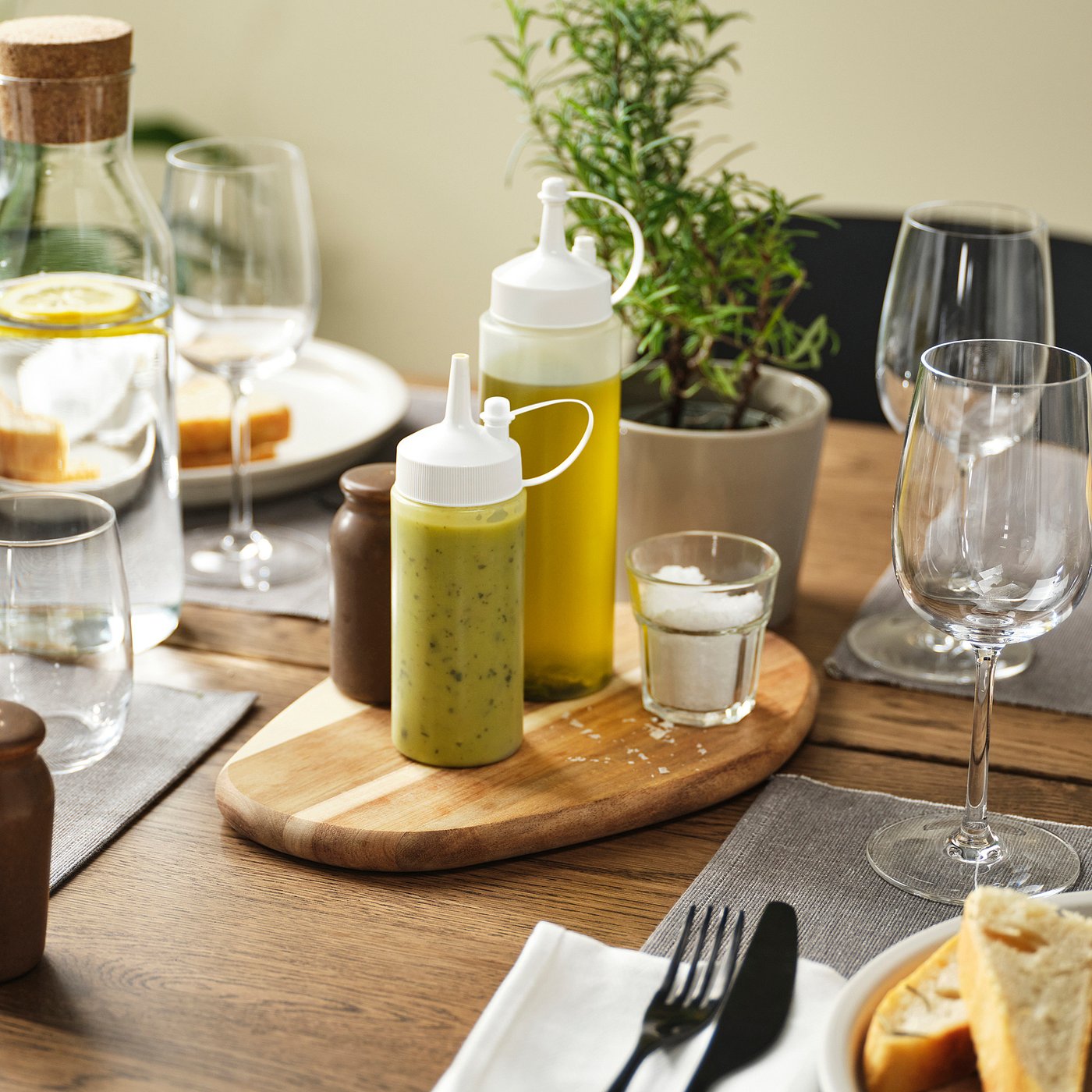 GRILLTIDER squeeze bottle, white/transparent, 5 cm