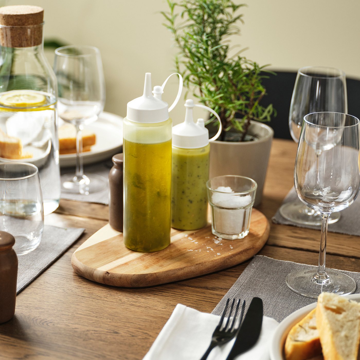 GRILLTIDER squeeze bottle, white/transparent, 6 cm