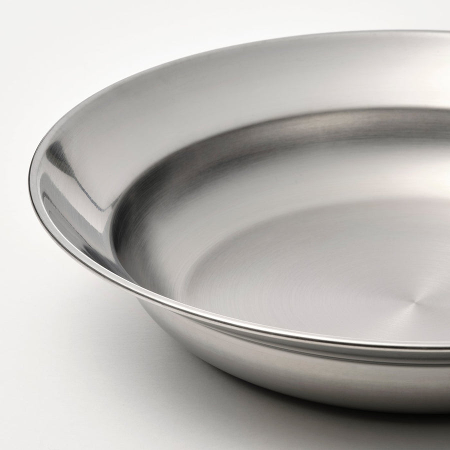 GRILLTIDER deep plate, stainless steel, 21 cm