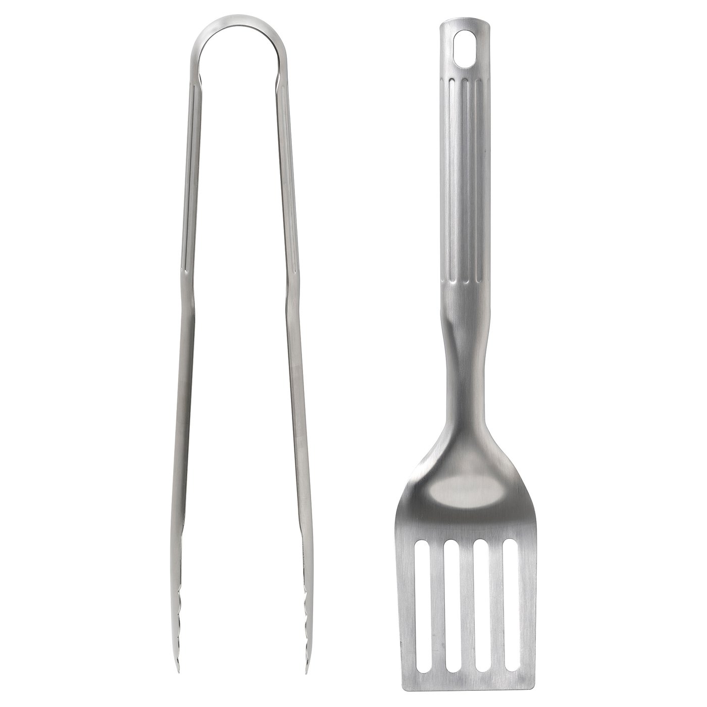 GRILLTIDER 2-piece barbecue tools set, stainless steel