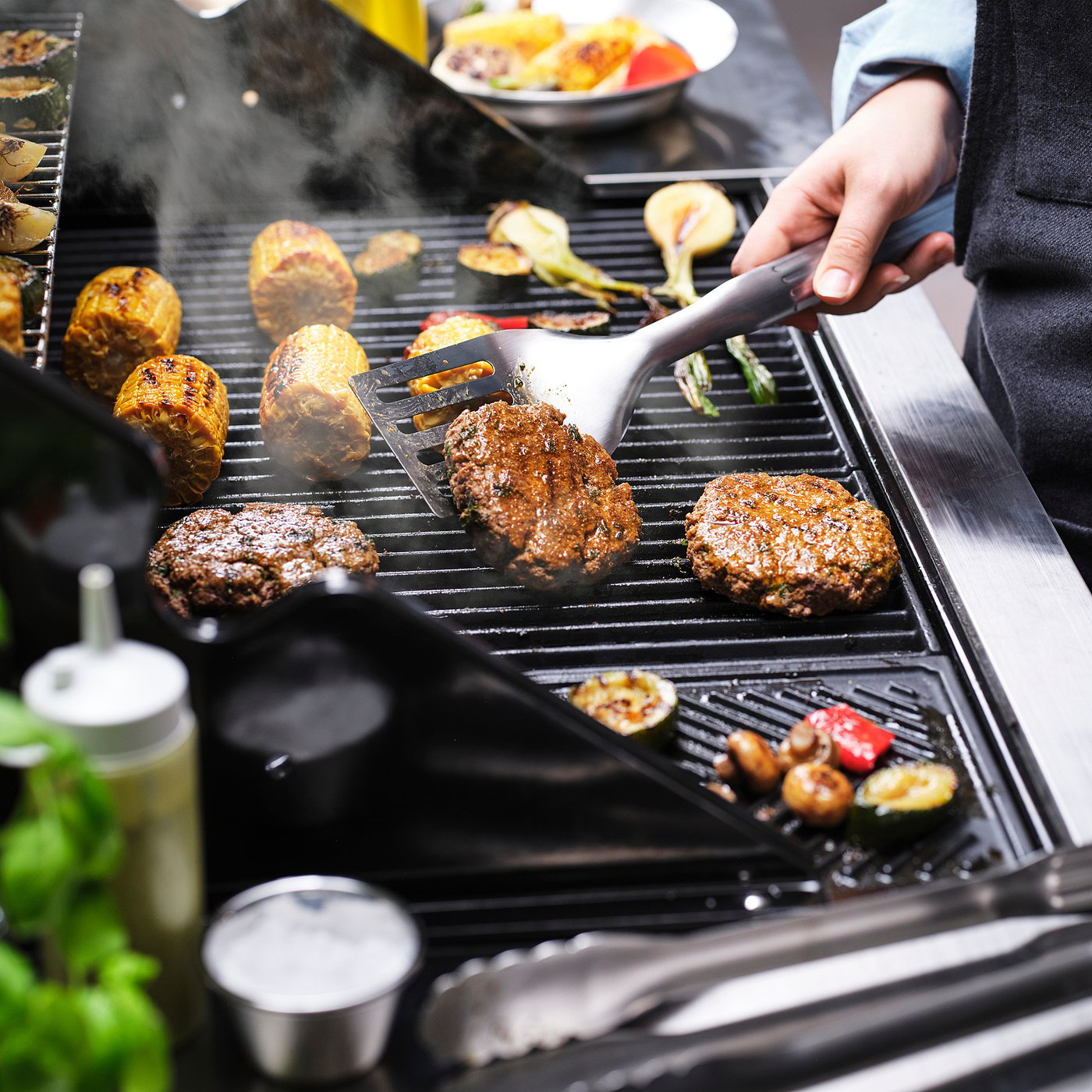 GRILLTIDER 2-piece barbecue tools set, stainless steel