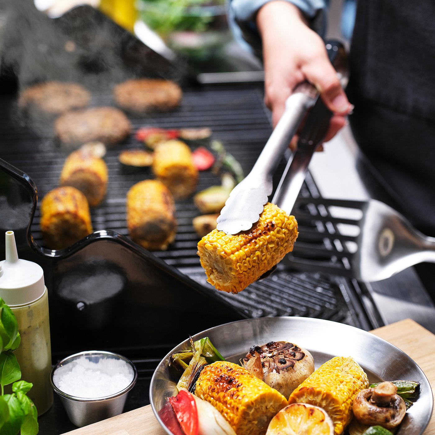 GRILLTIDER 2-piece barbecue tools set, stainless steel