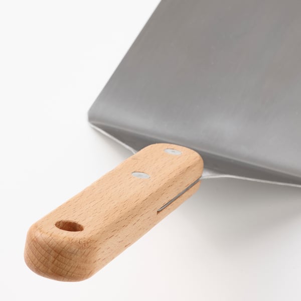 GRILLTIDER - GRILLTIDER Hamburger turner, stainless steel/beech, 30 cm