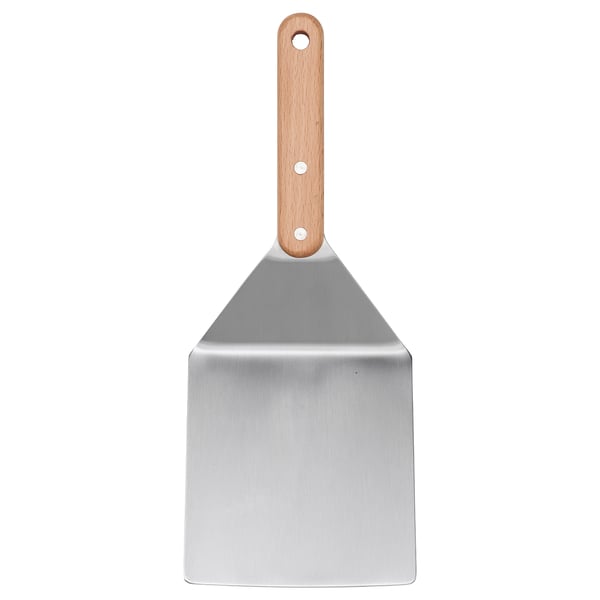 GRILLTIDER - GRILLTIDER Hamburger turner, stainless steel/beech, 30 cm