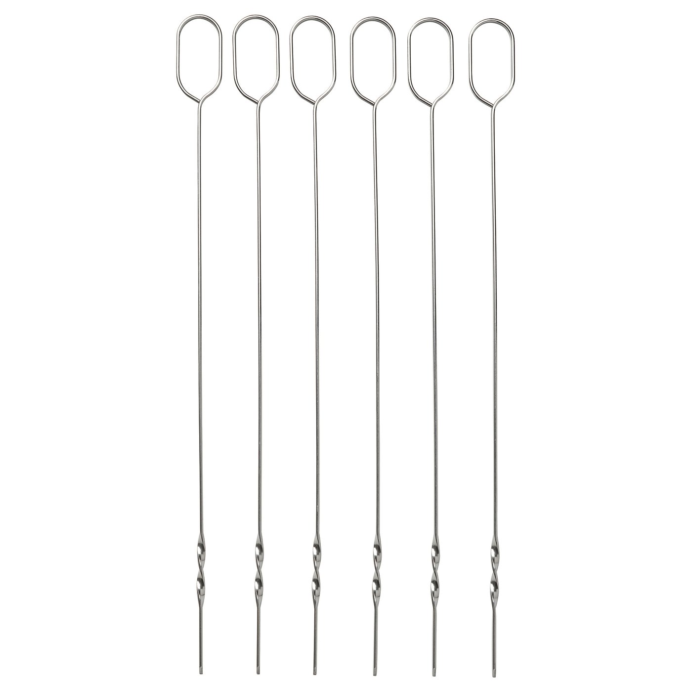 GRILLTIDER skewer, stainless steel, 31 cm, 6 pack
