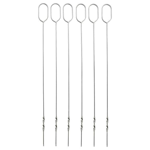 GRILLTIDER skewer, stainless steel, 31 cm, 6 pack