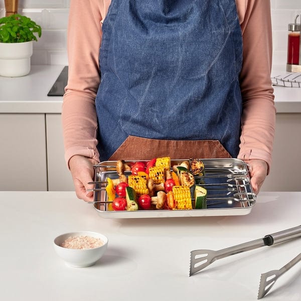 Ikea GRILLTIDER - Tray, stainless steel,30x20 cm