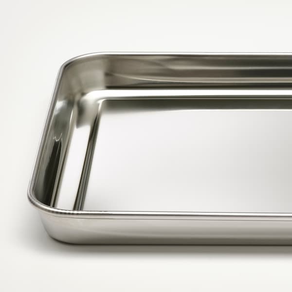 Ikea GRILLTIDER - Tray, stainless steel,30x20 cm