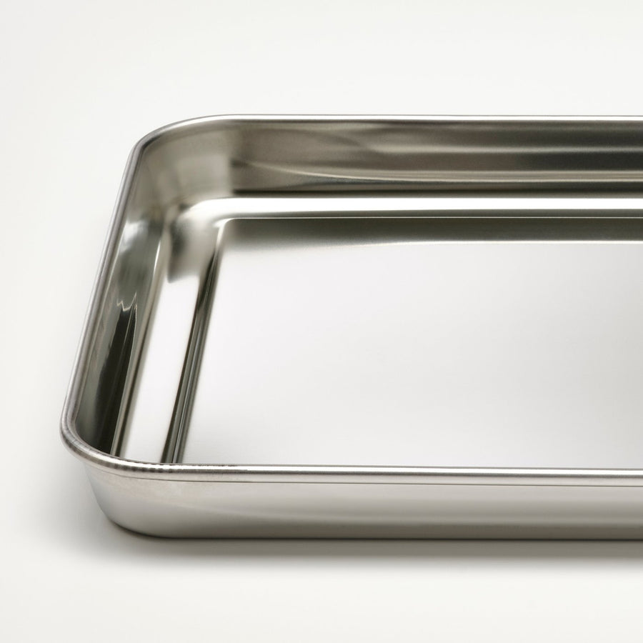 GRILLTIDER serving tray, stainless steel, 30x20 cm
