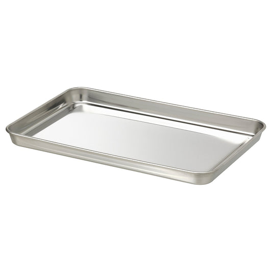 GRILLTIDER serving tray, stainless steel, 30x20 cm
