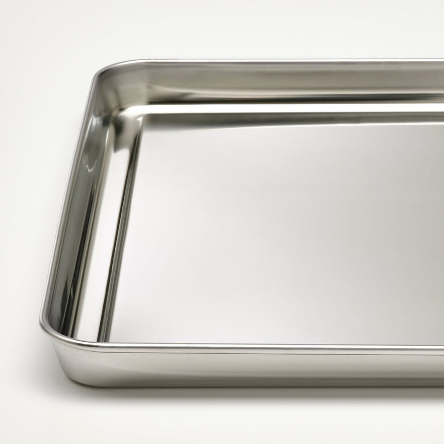 GRILLTIDER serving tray, stainless steel, 40x30 cm