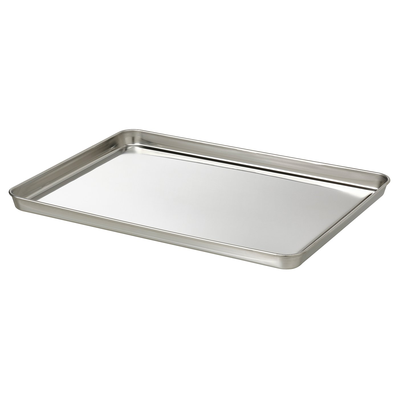 GRILLTIDER serving tray, stainless steel, 40x30 cm