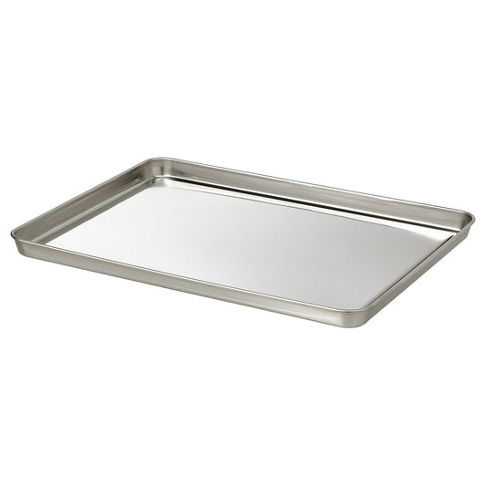 GRILLTIDER serving tray, stainless steel, 40x30 cm