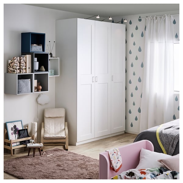 GRIMO door with hinges, white, 50x229 cm