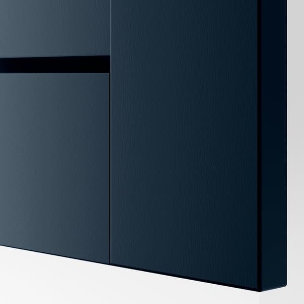 GRIMO - GRIMO Door with hinges, dark blue, 50x229 cm