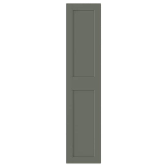 GRIMO - GRIMO Door with hinges, grey-green, 50x229 cm