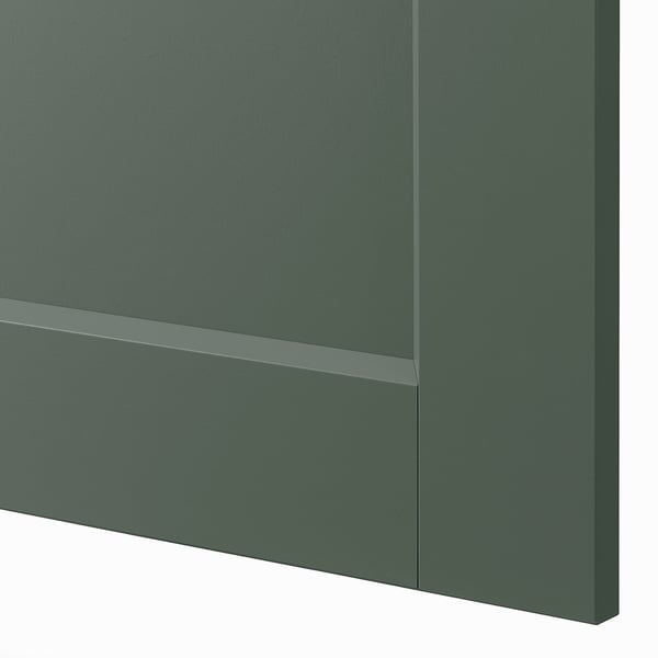 GRIMO door with hinges, grey-green, 50x229 cm
