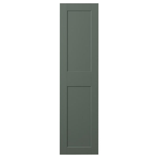 GRIMO - GRIMO Door with hinges, grey-green, 50x195 cm