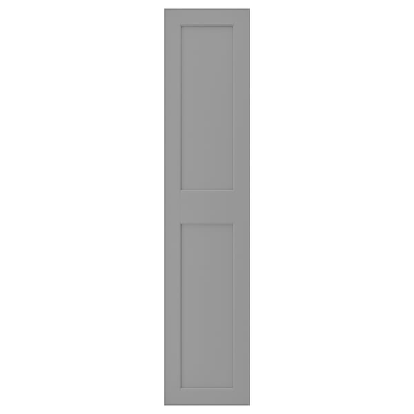 GRIMO door with hinges, grey, 50x229 cm