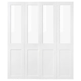 GRIMO pair of sliding doors, glass/white, 200x236 cm