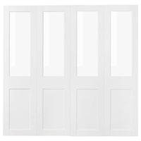 GRIMO - Pair of sliding doors, glass/white,200x201 cm