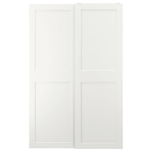 GRIMO Pair of Sliding Doors, White, 150×236 cm
