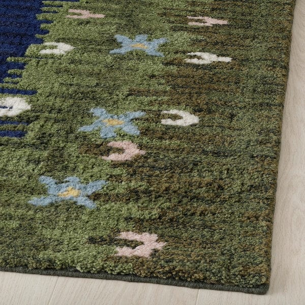 Ikea GRODDSVINGEL - Rug, low pile, multicolour/handmade, 170x240 cm