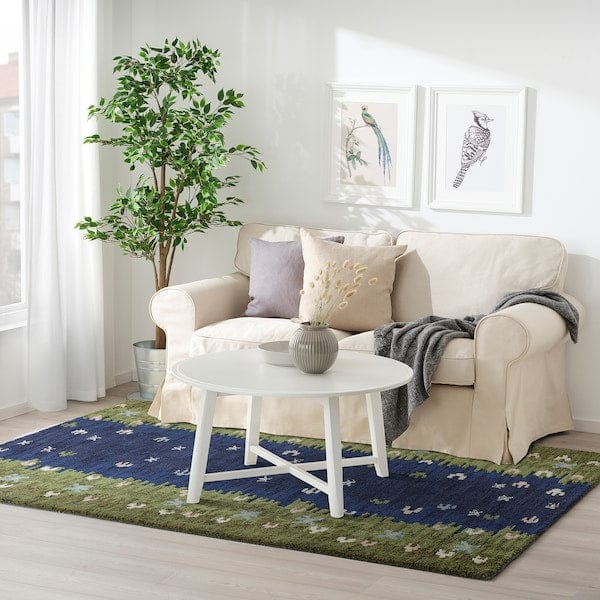 Ikea GRODDSVINGEL - Rug, low pile, multicolour/handmade, 170x240 cm