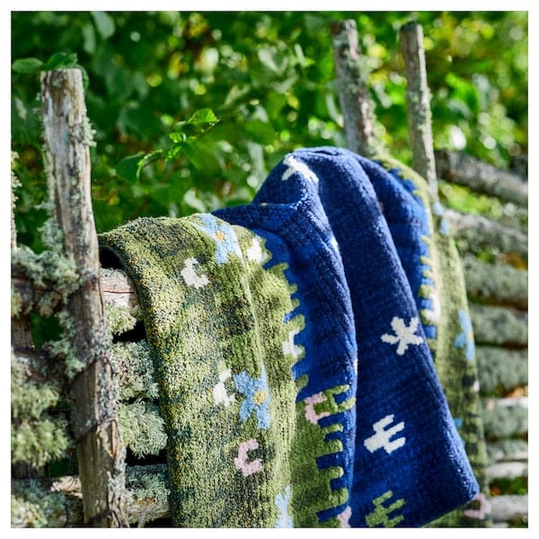 Ikea GRODDSVINGEL - Rug, low pile, multicolour/handmade, 170x240 cm