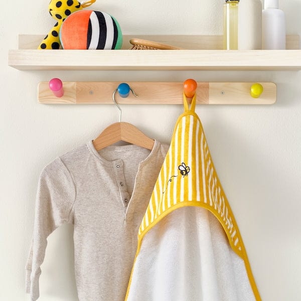 Ikea GRÖNFINK - Baby towel with hood, yellow, 80x80 cm