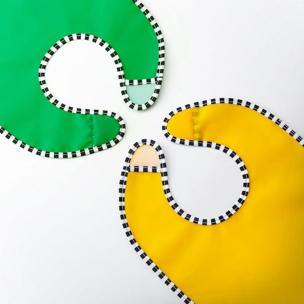 Ikea GRÖNFINK - Bib, green/yellow