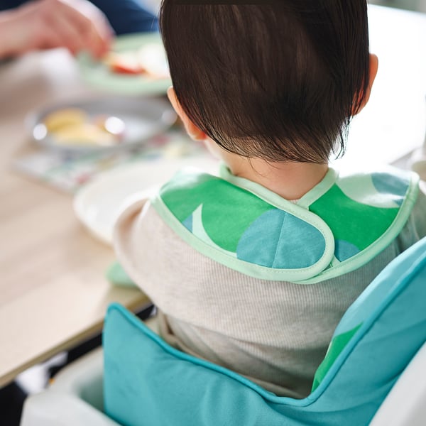 GRÖNFINK bib, green, 38.5x27.5 cm, 2 pack