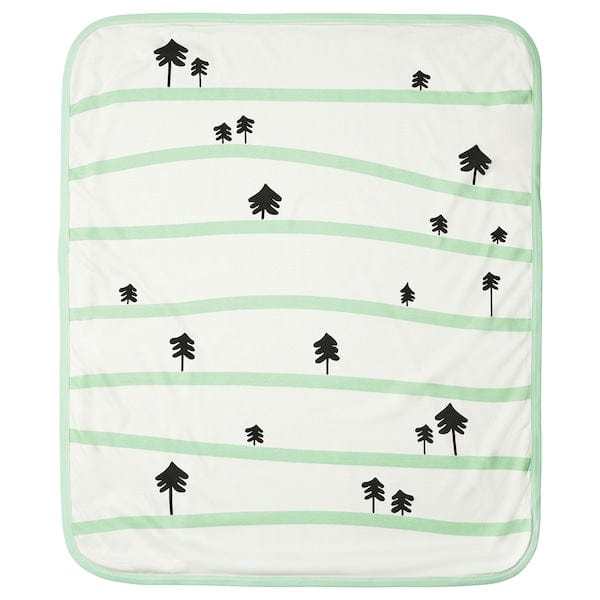 Ikea GRÖNFINK - Blanket, green/tree pattern, 80x100 cm